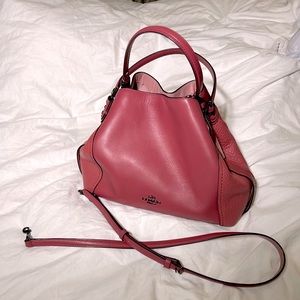 Coach Pink hand bag satchel crossbody hobo shoulder square bag